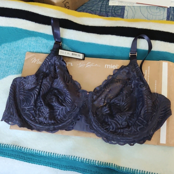 NWT Montelle Muse London Fog Lace Underwire bra 40D - Picture 5 of 6